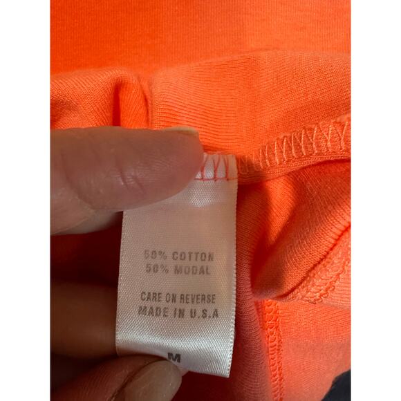 Barbara Lesser Women's Blouse Ruched Sleeve Coral Size Medium - Picture 8 of 8